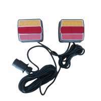 LED galinių žibintų komplektas su magnetais ir kabeliu 12V.