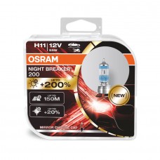OSRAM H11 Night breaker + 200 % 12V 55W 2 vnt. 
