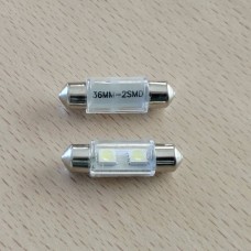 Lemputė 12v SV 8.5 2 diodų SMD 36mm KOMPL. 2VNT.BALT.